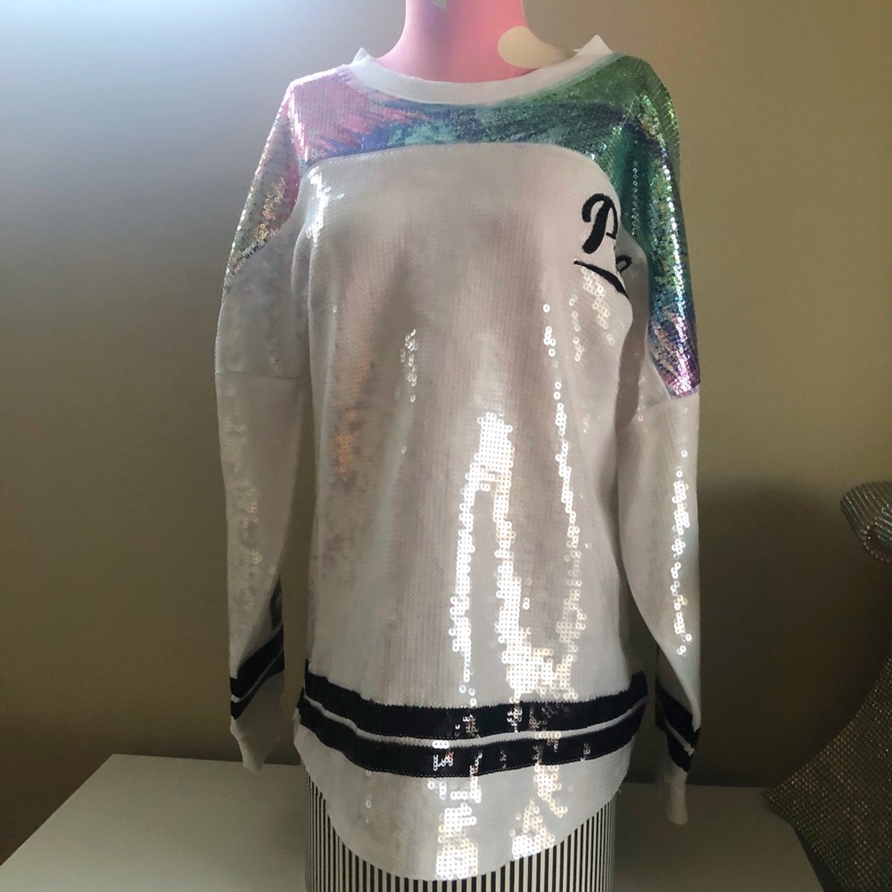 NEVER SOLD IN STORES PINK Open Back Varsity Crew
